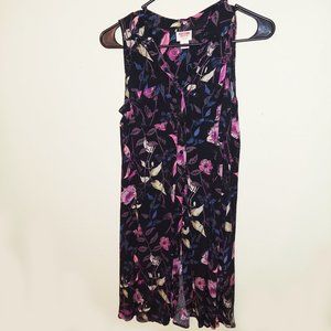 mossimo paisley floral button down black dress